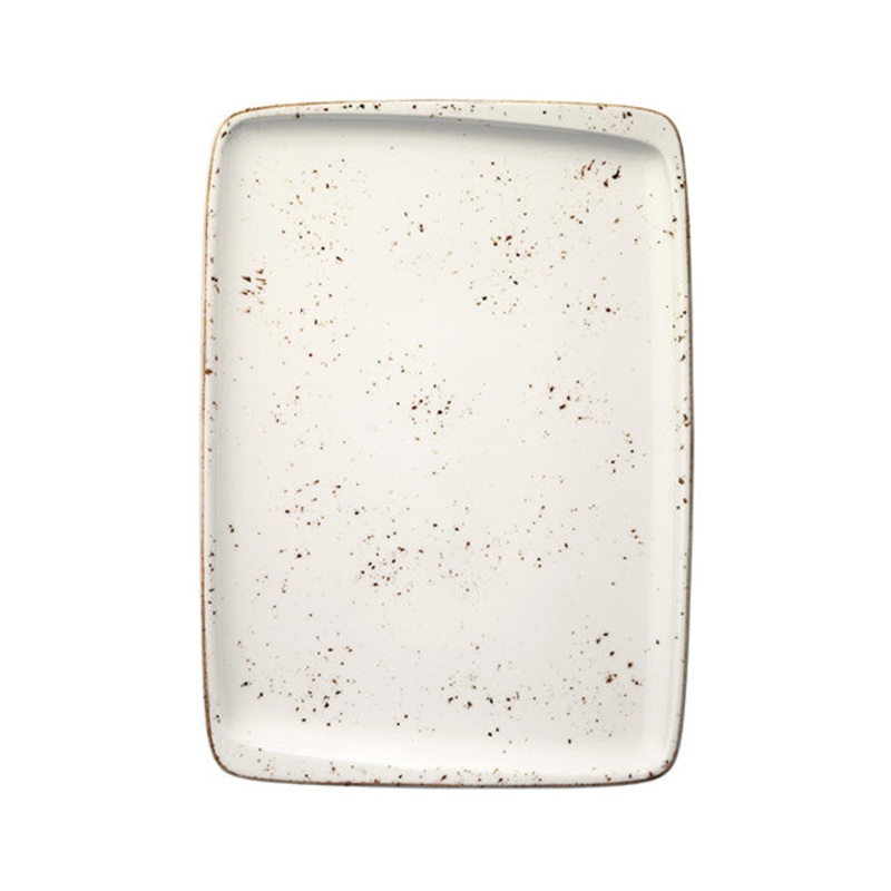 Grain 14.25″ x 10.25″ x h:0.75″ Rectangular Decorated Porcelain Platter