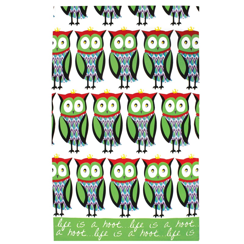 MU Kitchen 20″ x 30″ Printed Cotton Kitchen Towel – Life is a hoot