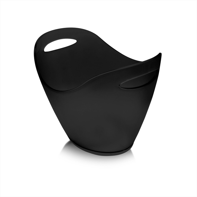 Polycarbonate Misc 13.75″ x 13.75″ x h:10″ Oval Black Polycarbonate Ice Bucket