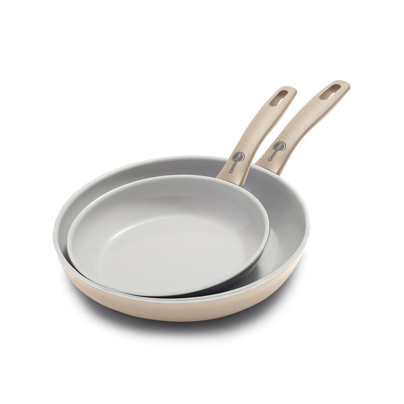 Dover Ceramic Nonstick 8″ and 10″ Frypan Set | Taupe