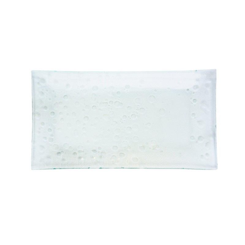 Glass Dinnerware 14″ x 7″ x h:0.75″ Rectangular Clear Glass Platter