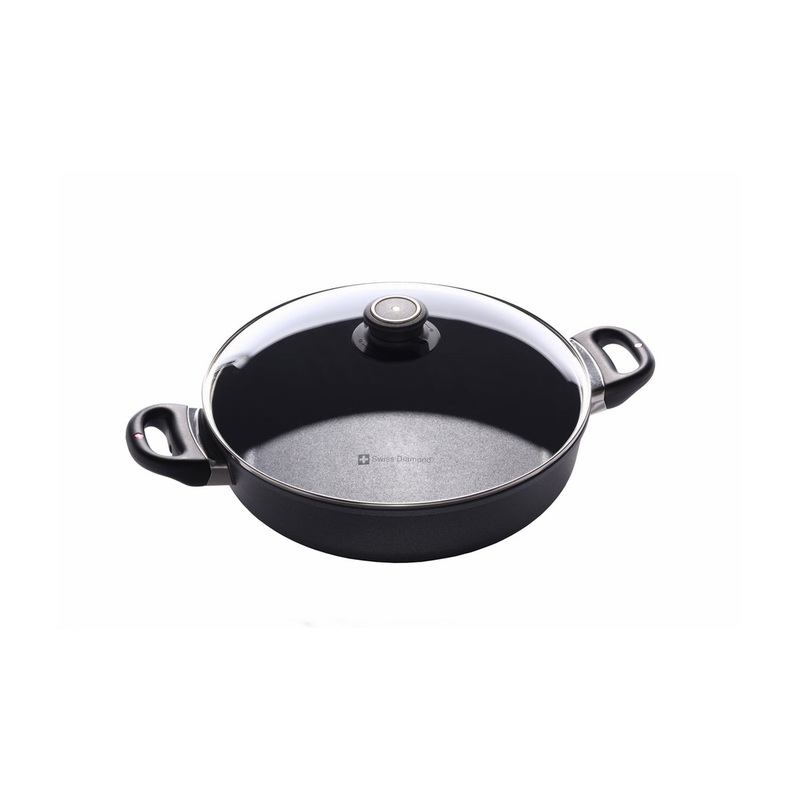 Swiss Diamond – 11″ Sauteuse w/Glass Lid