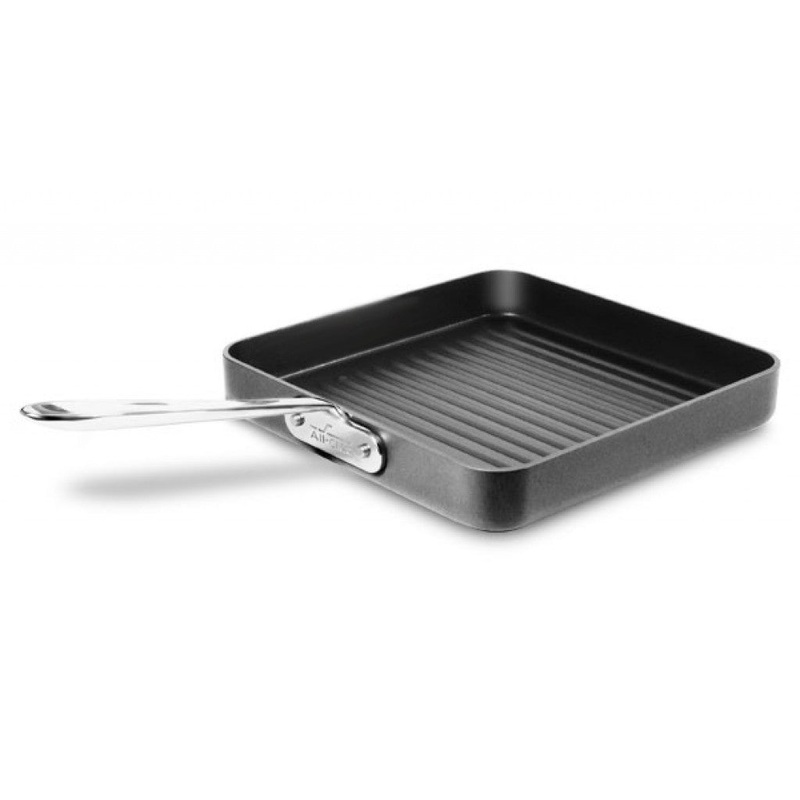 All Clad – HA1 Hard Anodized Nonstick Cookware, Square Grill, 11 inch