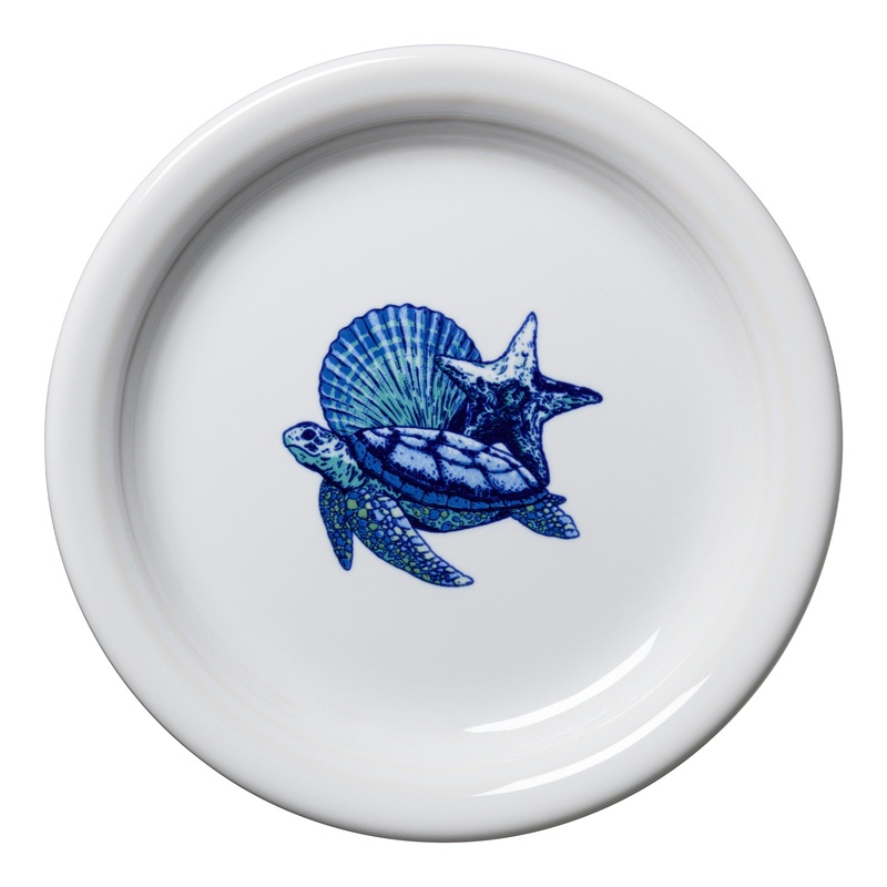 Coastal Turtle Bistro Coupe 6 1/4 Inch Appetizer Plate