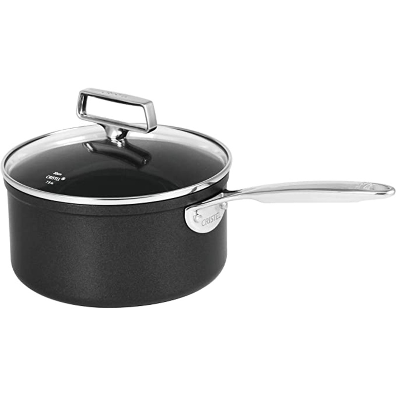 Cristel Castel’Pro Ultralu – 3.5 Qt. Non-Stick Saucepan w/Lid