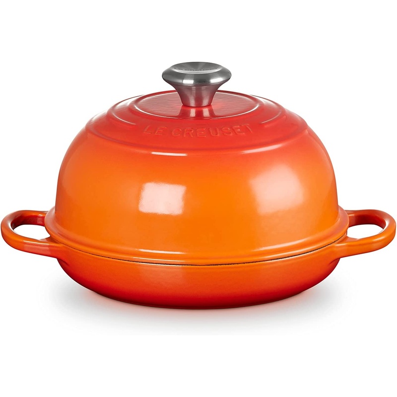 Le Creuset 9 1/2″/1 3/4 Qt. Signature Enameled Cast Iron Bread Oven – Flame
