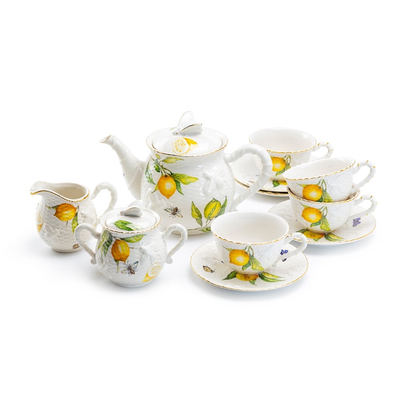 Lemon Bee Fine Porcelain Tea Set