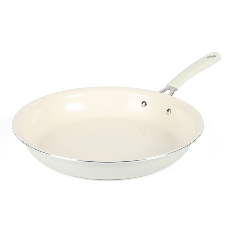 Martha Stewart Everyday Charlemont 12-Inch Linen Aluminum Fry Pan