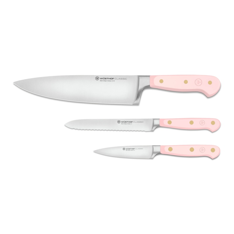 Wusthof Classic Pink Himalayan Salt – 3 Pc. Utility Knife Set