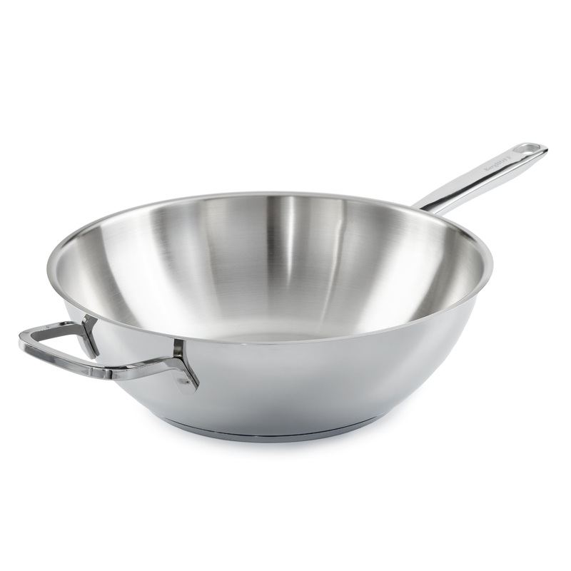 BergHOFF DiNA Helix Recycled 18/10 Stainless Steel 12″ Wok 5.6qt.
