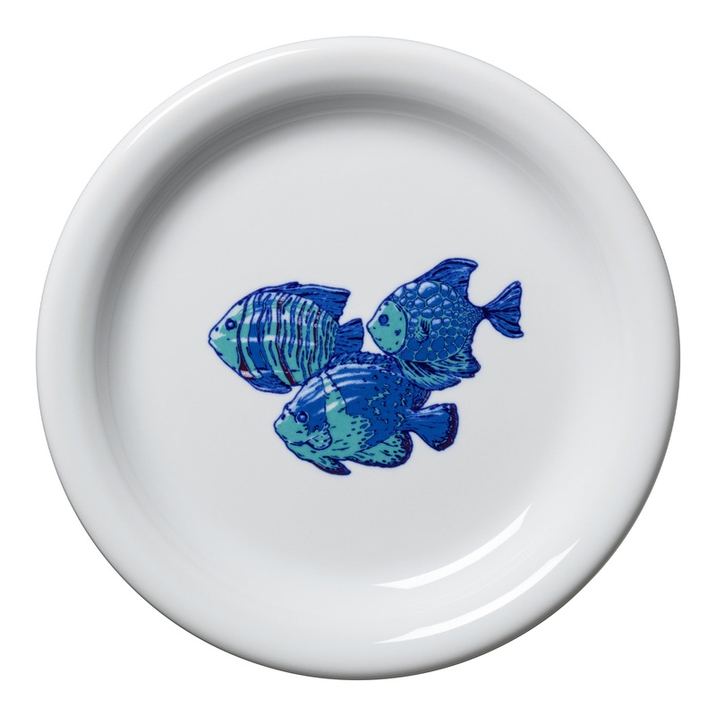 Coastal Fish Bistro Coupe 6 1/4 Inch Appetizer Plate