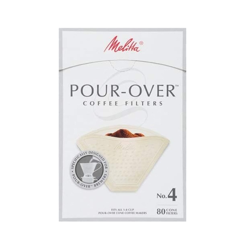 Melitta #4 Specialty Pour-Over Coffee Filters – 80ct