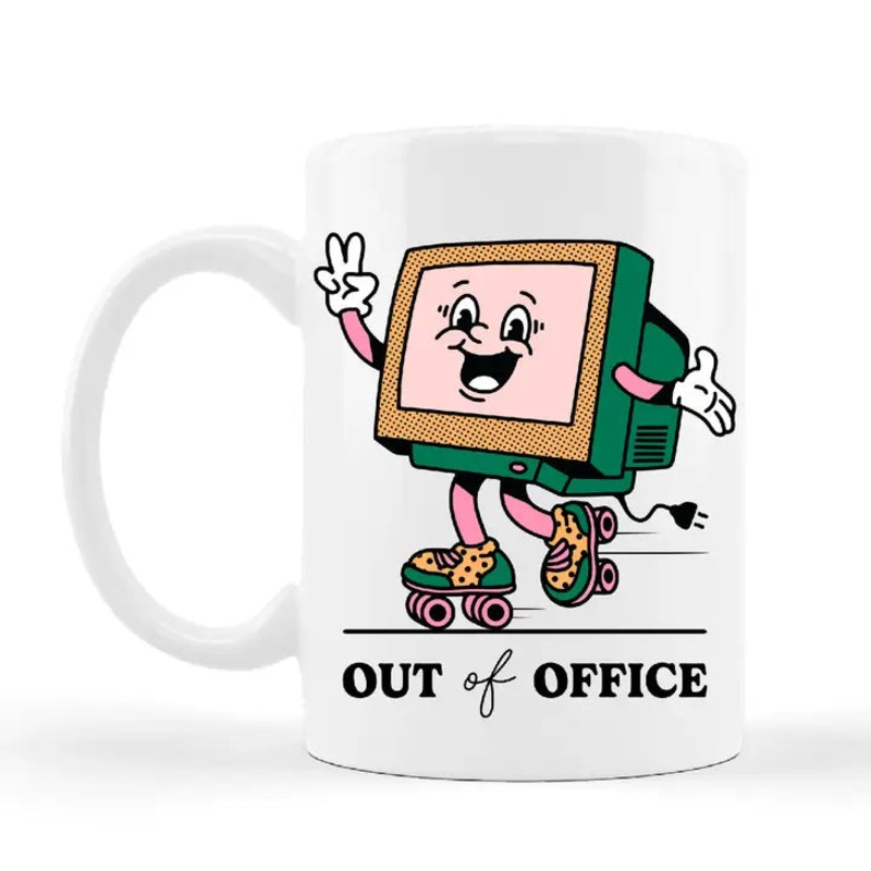 Retro Computer Out of the Office Mug, 11oz