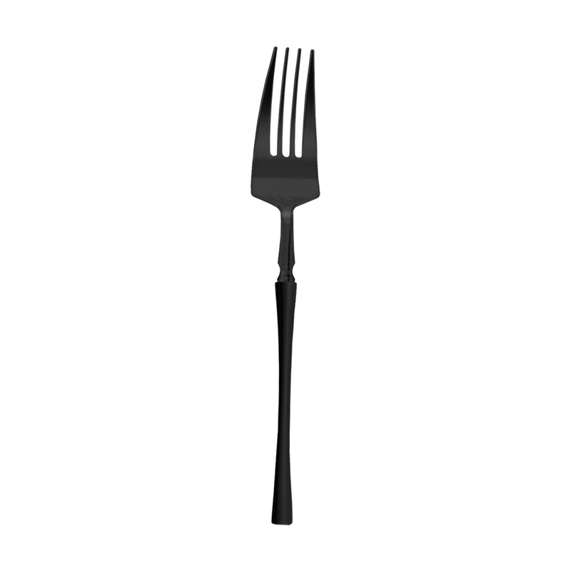 Solid Black Moderno Disposable Plastic Dessert Forks