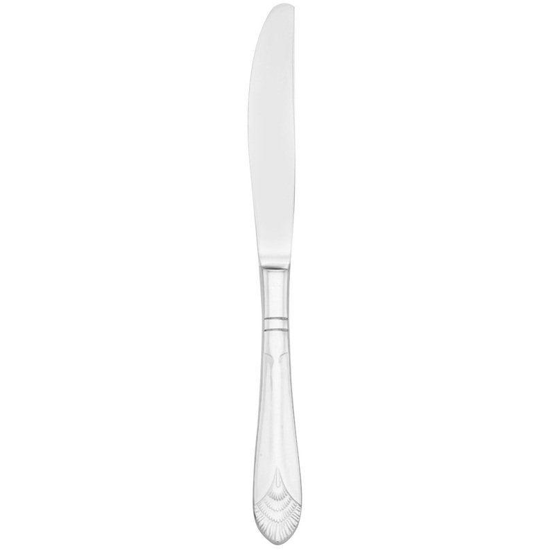 Walco 98451 Chalet 9 1/4″ 18/10 Stainless Steel Extra Heavy Weight European Table Knife – 12/Pack
