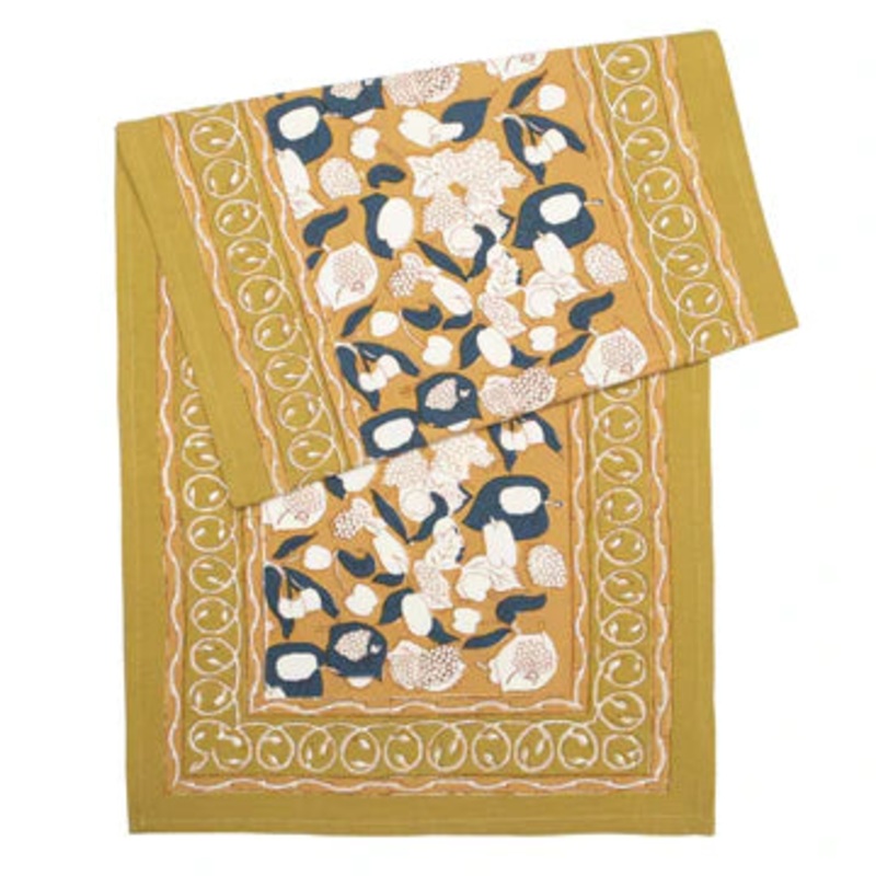 Couleur Nature Forest Harvest Mustard & Blue Table Runners 16″x90″