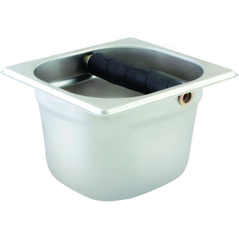 Deep Commercial Grade Stainless Steel Coffee Knock Box with Rubber Knock Bar 0.6mm Thickness- Durable Barista Espresso Knock Box Perfect for Restaurant Cafes Home