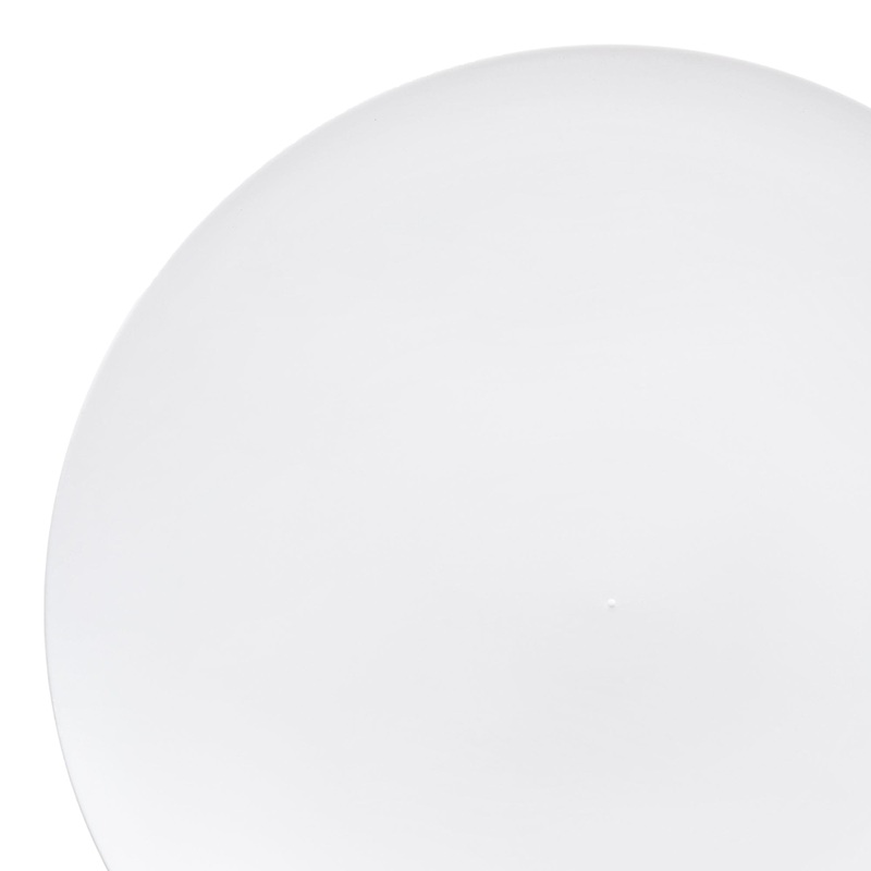 Solid White Organic Round Disposable Plastic Appetizer/Salad Plates (7.5″)