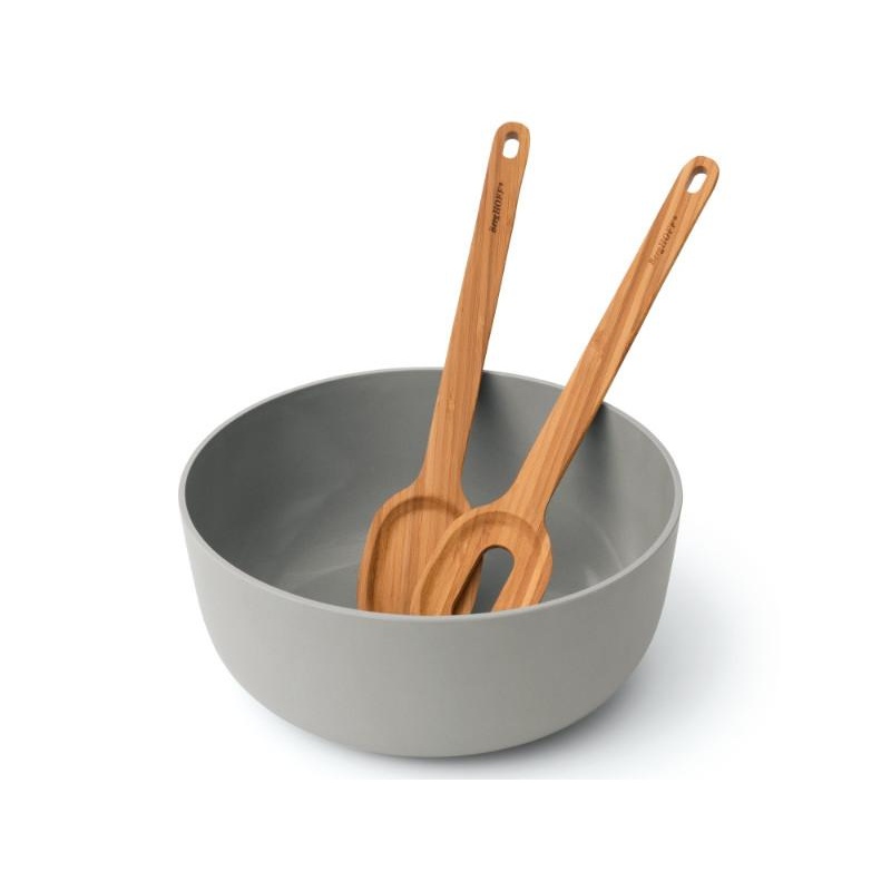 BergHOFF Leo 3pc Bamboo Salad Bowl Set with Servers