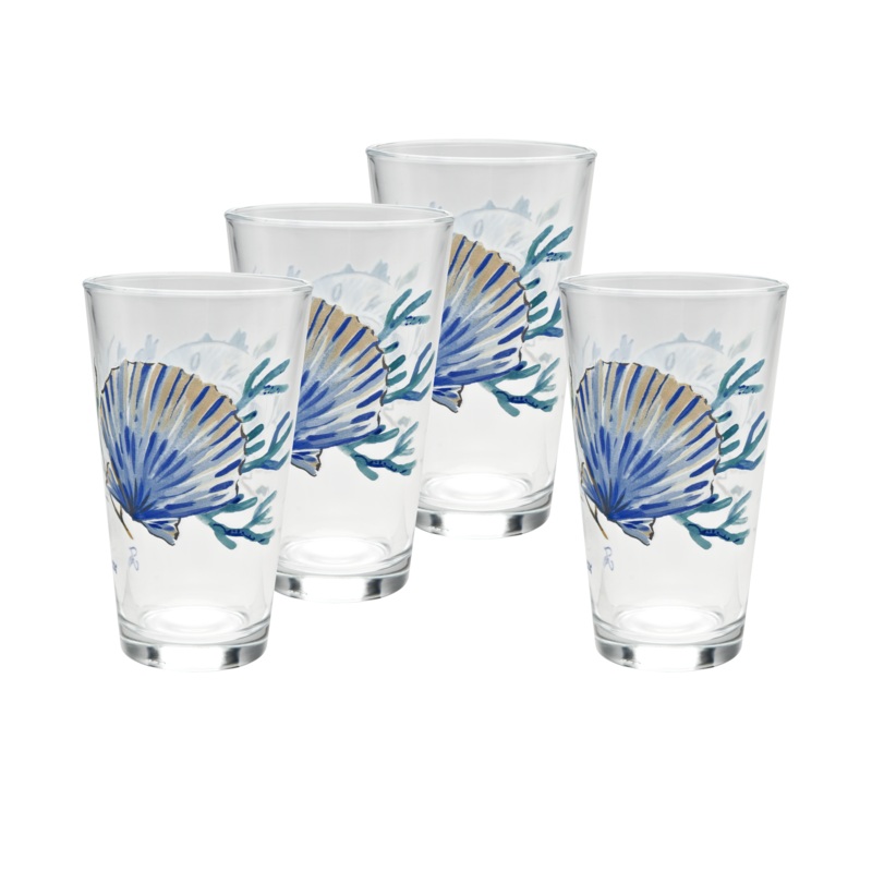 Coastal Shores 16 oz. Cooler Glass – Set of 4