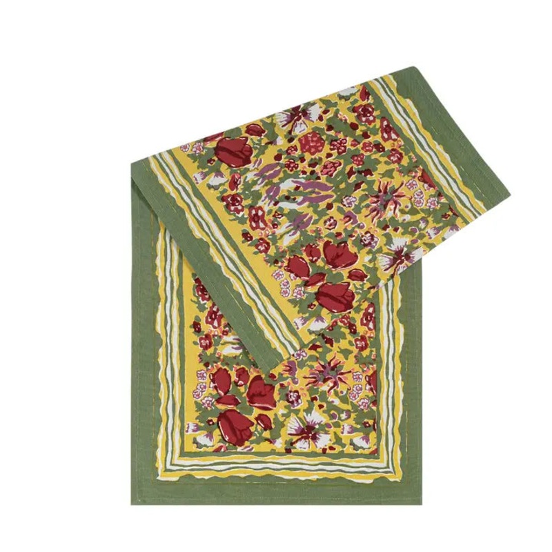 Couleur Nature Jardin Red & Green | Table Runners 16″ x 90″