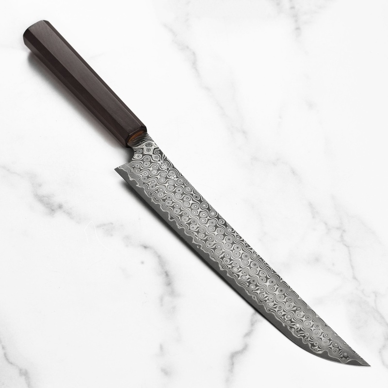 Nigara Anmon SG2 Damascus 10.6″ Sakimaru Sujihiki