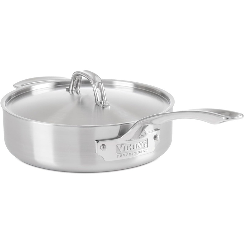 Viking 5-Ply Professional – 3.4 Qt. Saute Pan w/Lid – Satin Finish