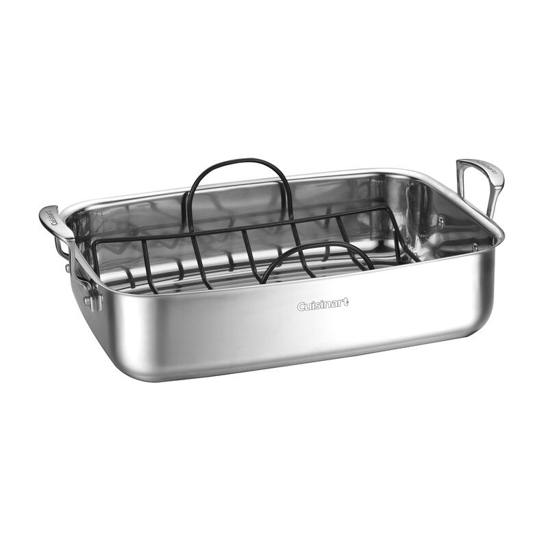 15″ Stainless Steel Roaster With Non-Stick Rack