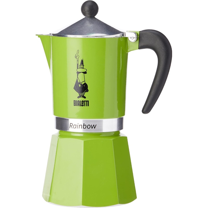 Bialetti Moka Express Rainbow Stovetop Espresso Maker 6 Cups – Green