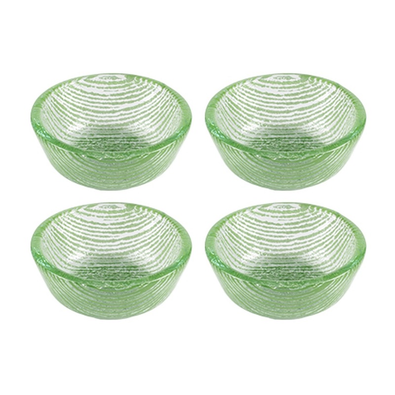 Glass Dinnerware dia.2.75″ h:1.25″ 4 oz. Round Green Glass Ramekin (Set of 4)