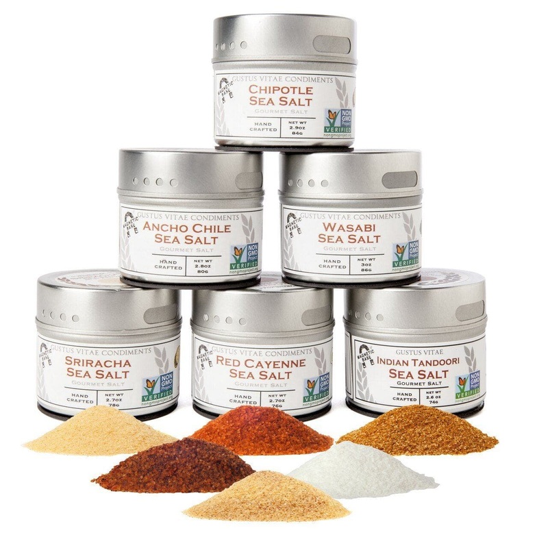 Spicy Sea Salts – 6 Tins by Gustus Vitae