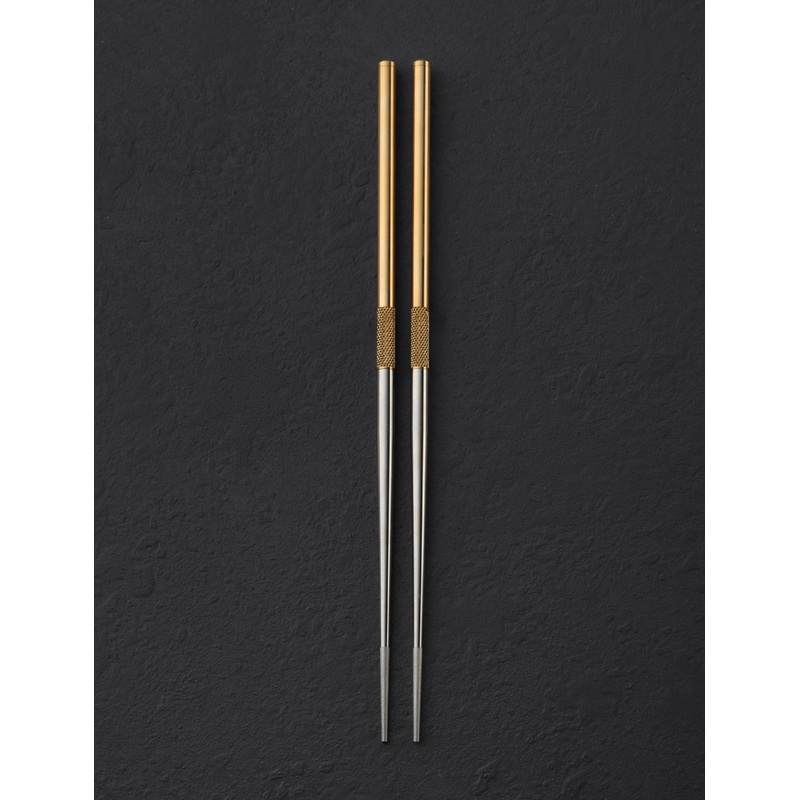 Turned Brass & Steel Chopsticks