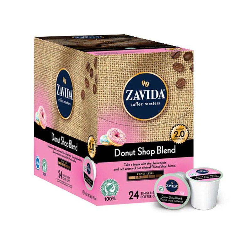 Zavida Donut Shop Blend Single-Serve Coffee Pods (Case of 96)