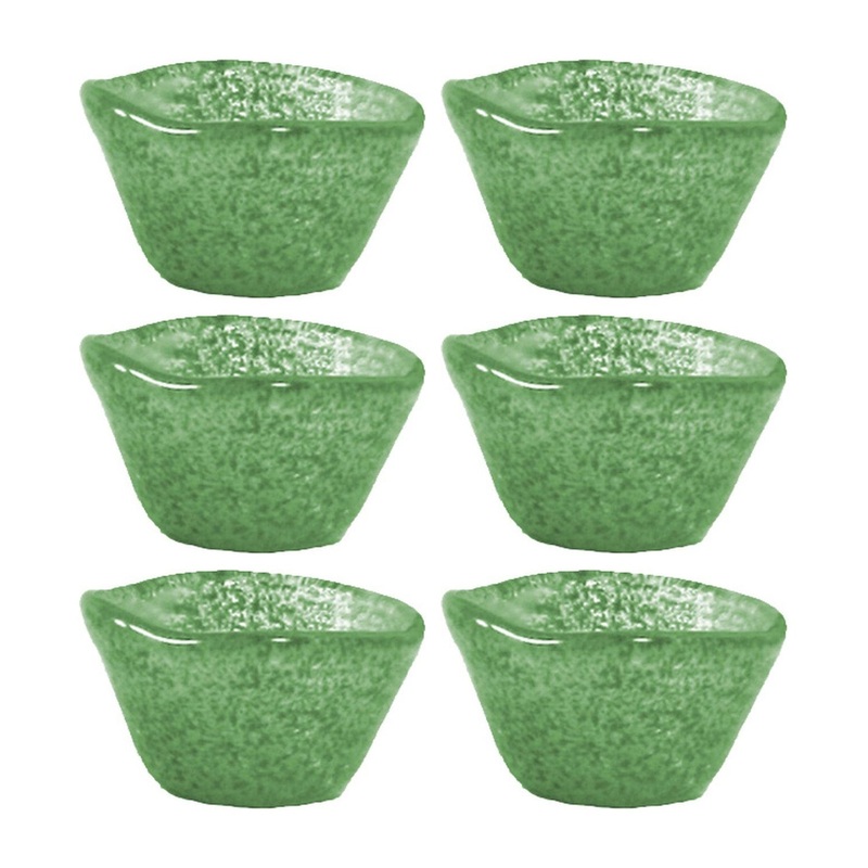 Glass Dinnerware dia.2.75″ h:1.5″ 2 oz. Round Green Glass Ramekin (Set of 6)