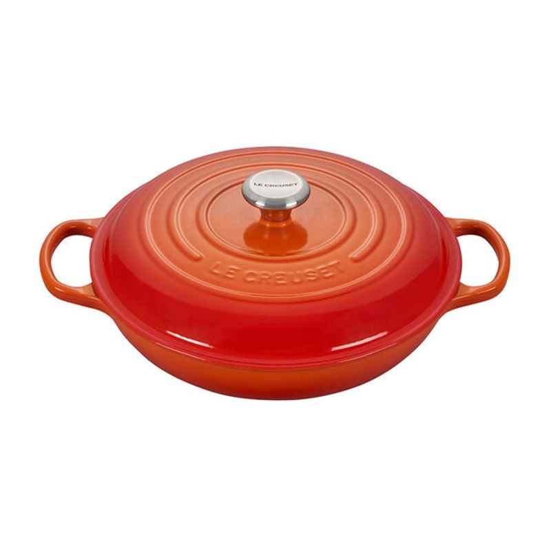 Le Creuset – 3.5 Qt. Signature Braiser – Flame