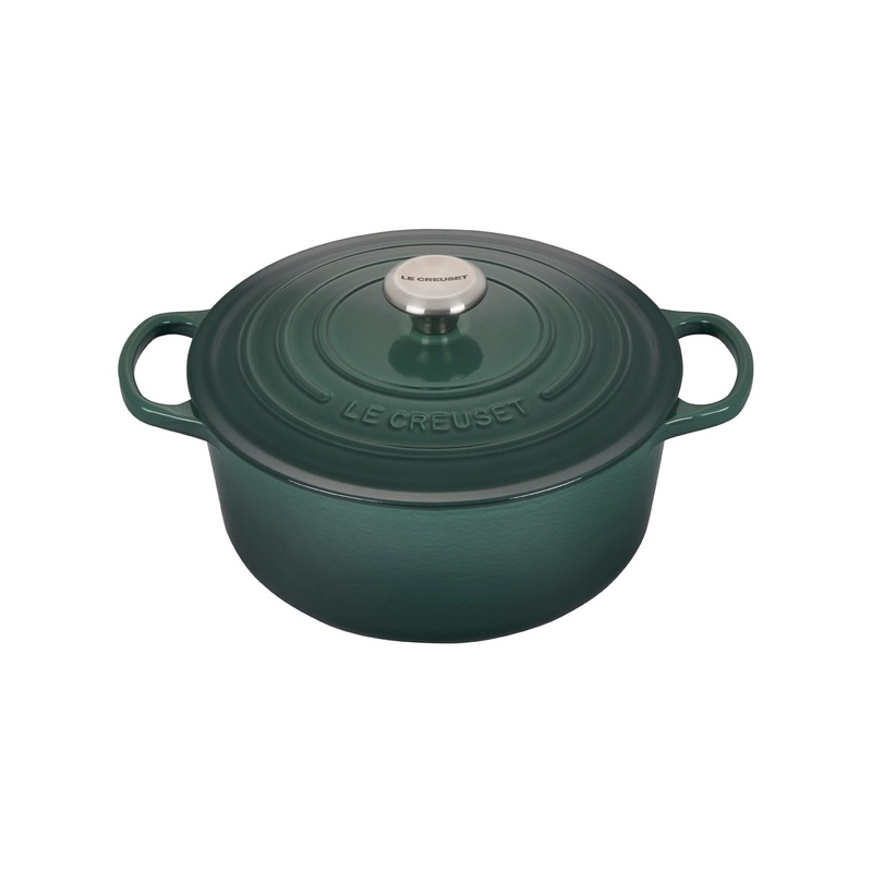 Le Creuset 5 1/2 Qt. Signature Round Dutch Oven w/Stainless Steel Knob – Artichaut- Personalized Engraving Available
