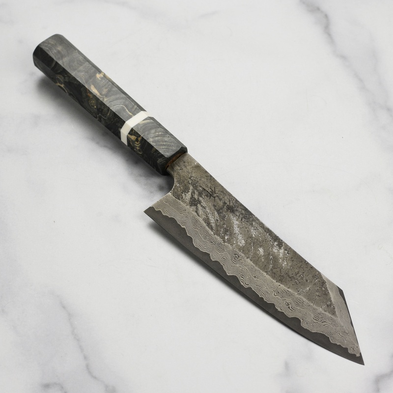 Nigara Ginsan Kurozome Damascus 7″ Bunka