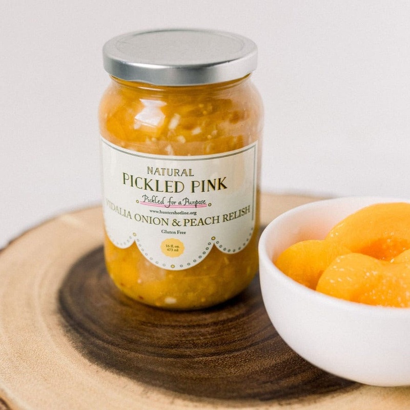 Pickled Pink Sweet Onion & Peach Relish 16 oz