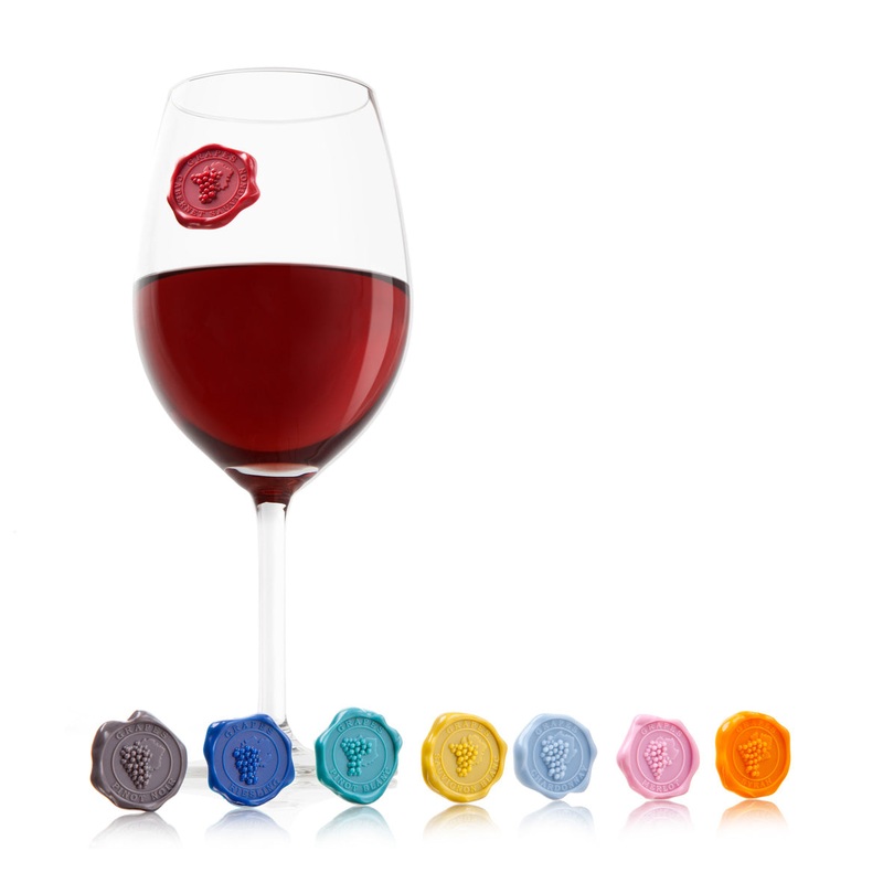 Vacu Vin Glass Markers Classic Grapes Wine Charms