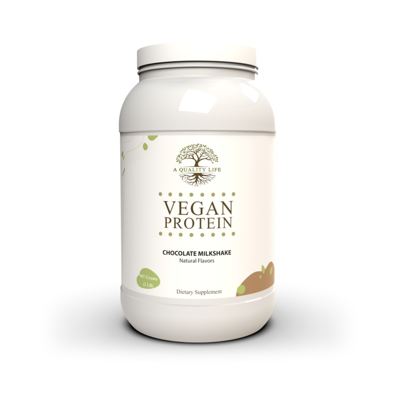 Vegan Protein Chocolate Milkshake by A Quality Life Nutrition