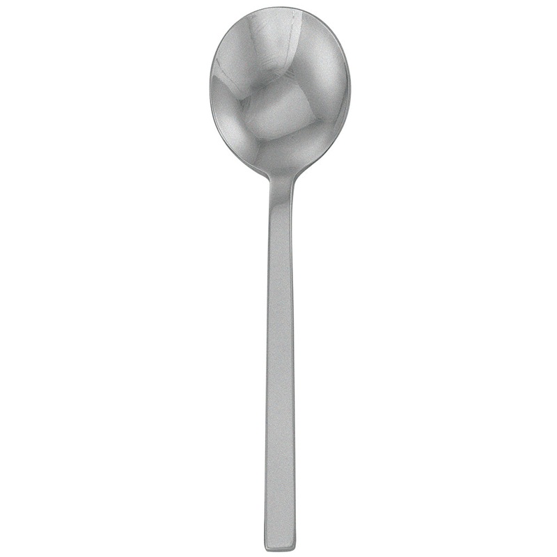 Walco 0912FS Semi 7″ 18/10 Fieldstone Finish Stainless Steel Extra Heavy Weight Bouillon Spoon – 12/Pack