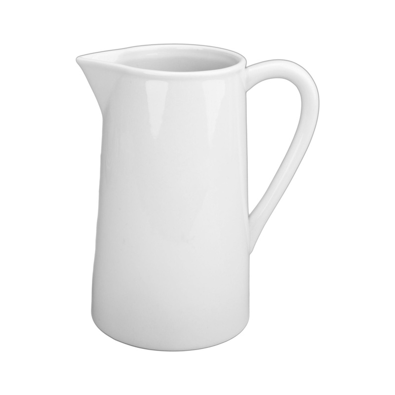 White Straight Side Pitcher – 2.5 Qt
