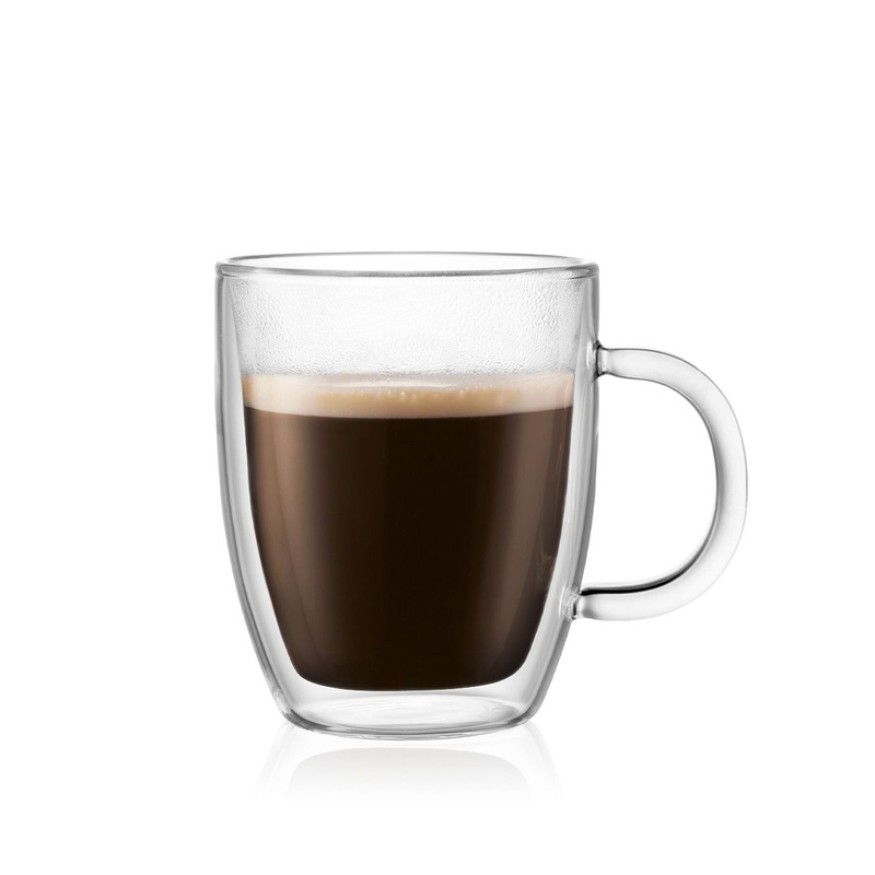 Bodum Bistro Double Wall Coffee Mugs – 10 or 15 ounces