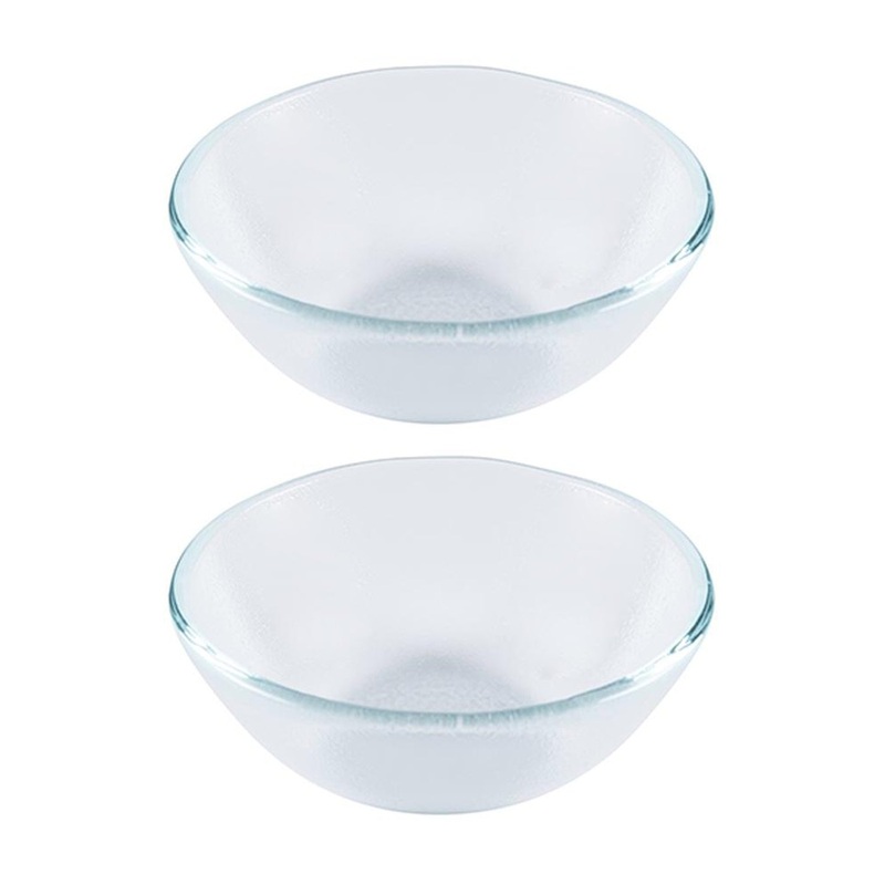 Glass Dinnerware dia.5.5″ h:2″ 14 oz. Round Clear Glass Bowl (Set of 2)