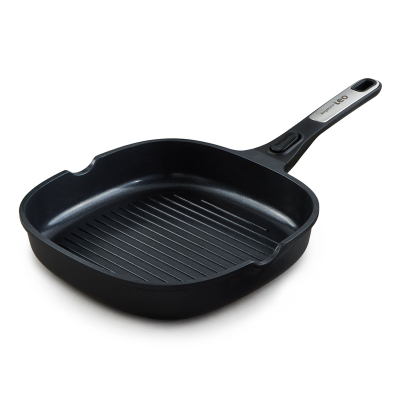 BergHOFF Leo Phantom Nonstick Ceramic 10.25″ Grill Pan, Recycled
