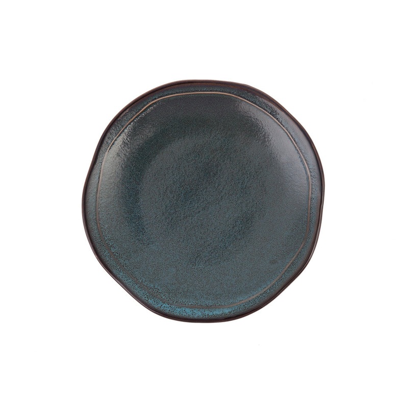 D&V Ston Porcelain Dinnerware Salad Plate, 8-Inch, Set of 6
