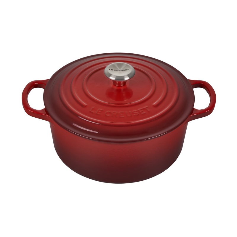 Le Creuset 3 1/2 Qt. Signature Round Dutch Oven w/Stainless Steel Knob – Cerise