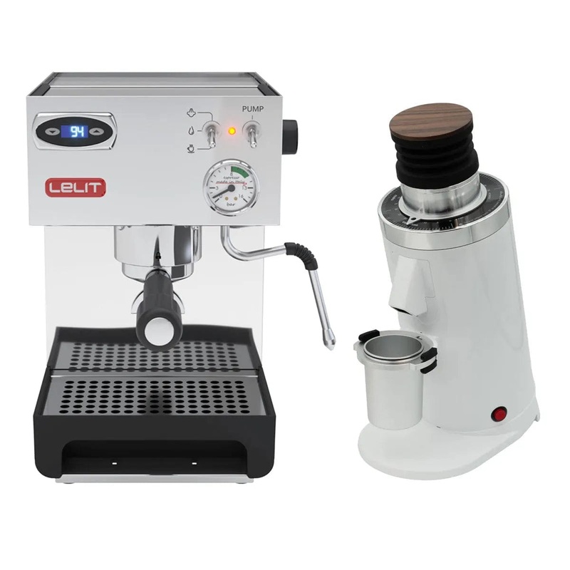 Lelit Anna 2 PL41TEM Espresso Machine with PID and DF64 Gen 2 w/ DLC Burrs (White) Bundle