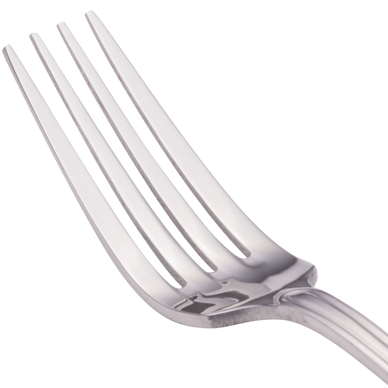 Walco 66051 Saville 8 1/8″ 18/0 Stainless Steel Heavy Weight European Fork – 12/Pack