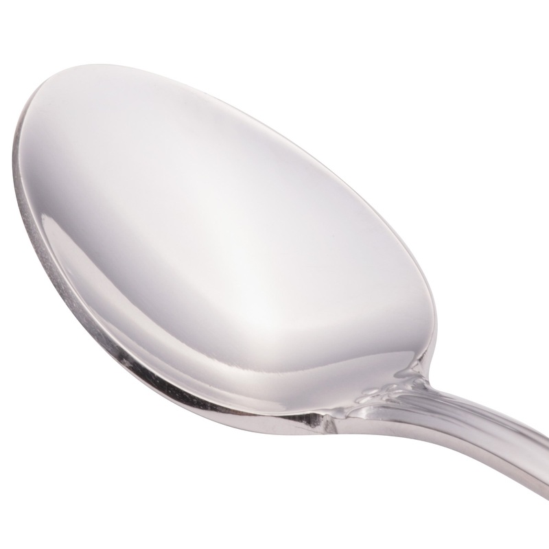 Walco 9529 Sentry 4 3/8″ 18/10 Stainless Steel Extra Heavy Weight Demitasse Spoon – 12/Pack